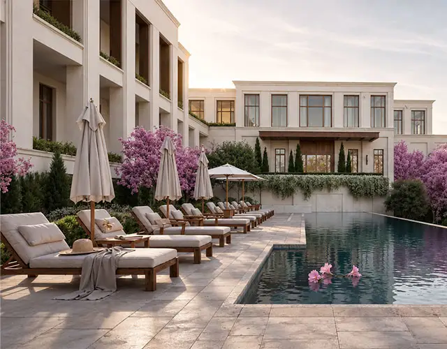 Lodha Sadahalli swimming pool deck