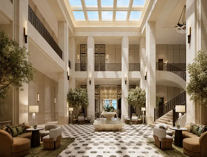 Lodha Sadahalli grand clubhouse lobby