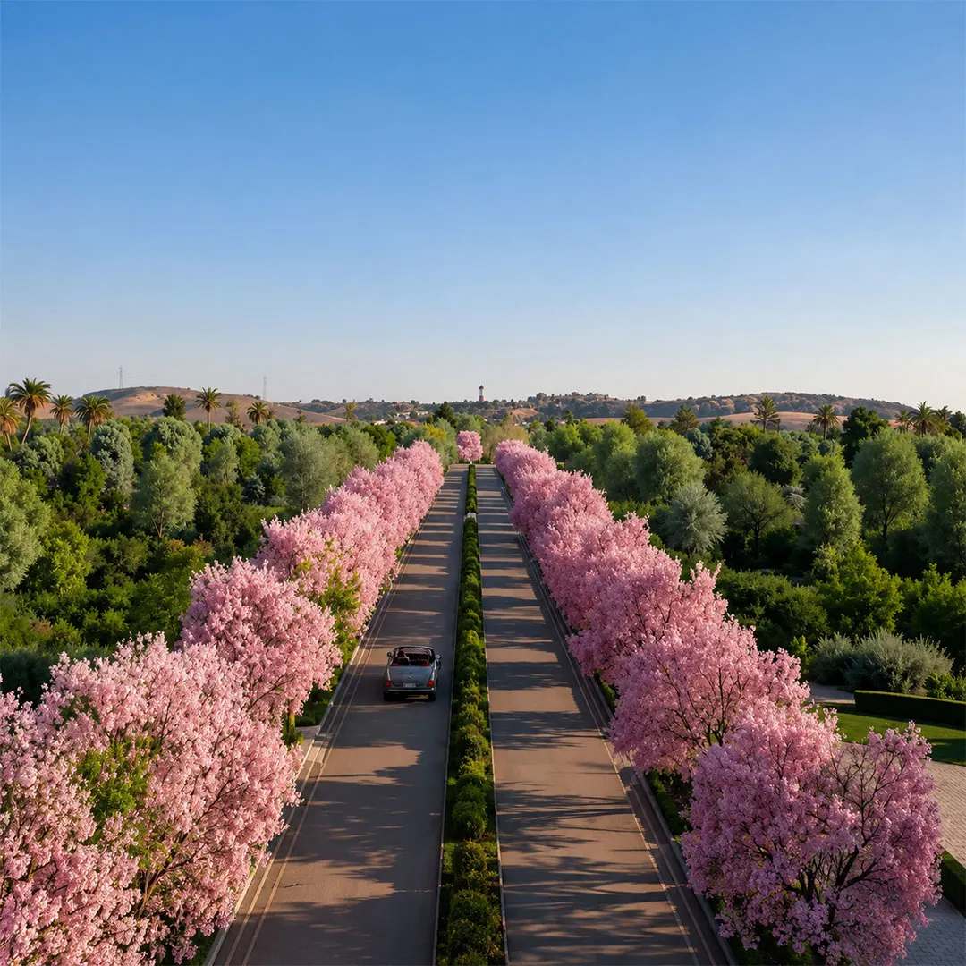 Lodha Sadahalli tree-lined estate avenue